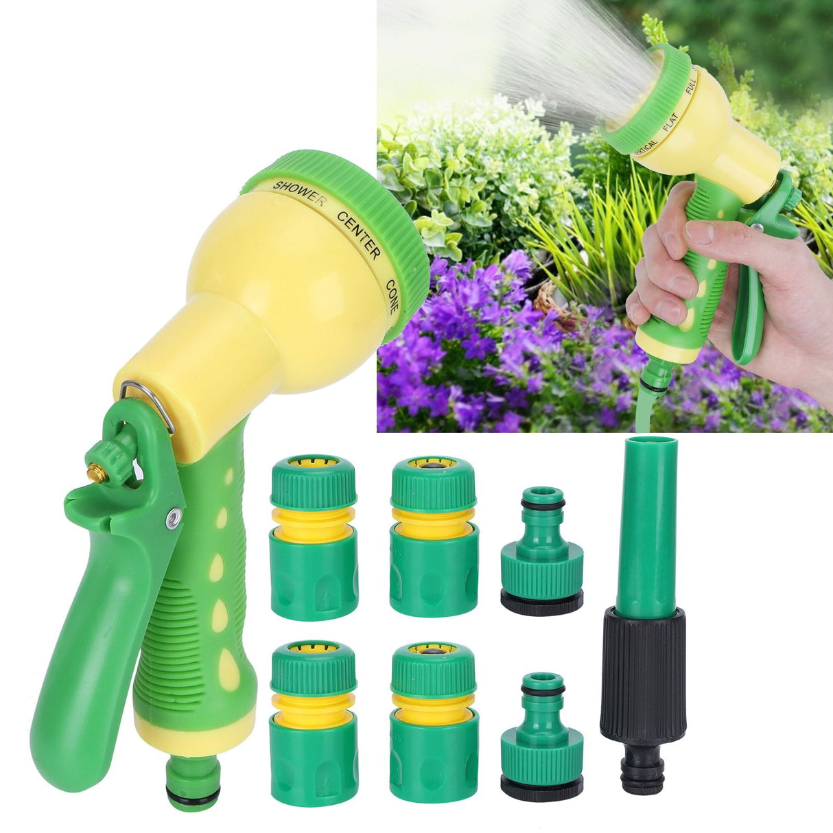 Garden Water Sprayer Set with 8 Spraying Modes High Pressure Sprinkler for Watering Car Washing