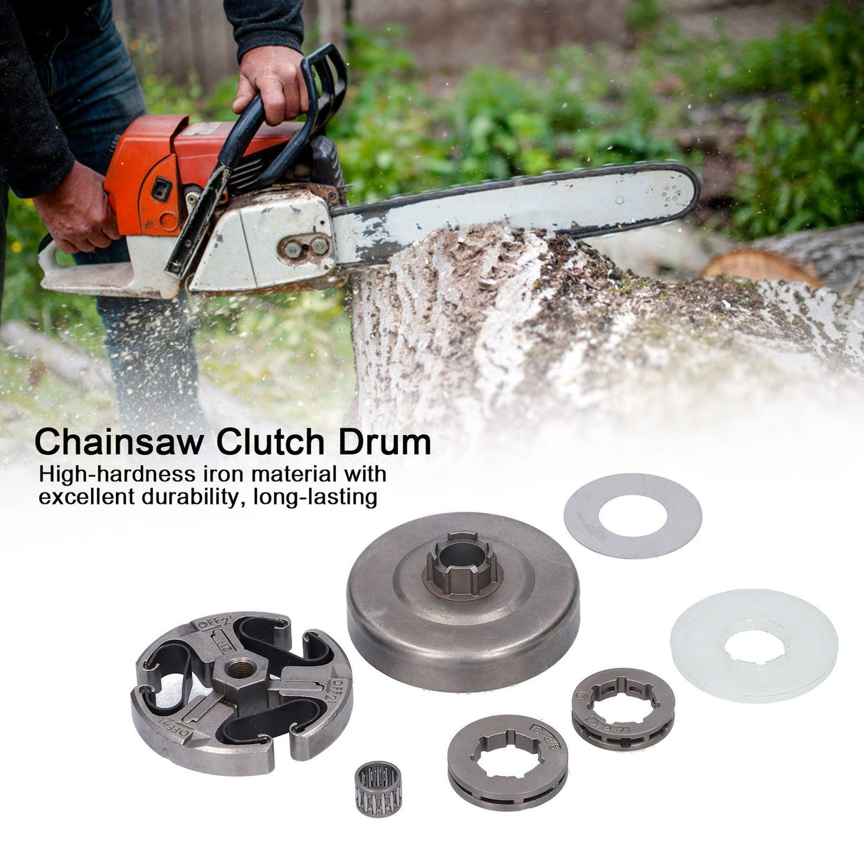3/8 Clutch Drum Bearing Kit Fit for Husqvarna 61 66 162 266 268 272 XP Chain Saw