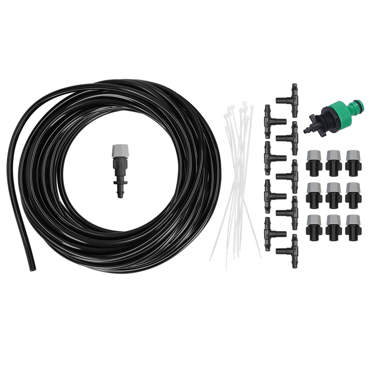 Automatic Garden Water Misting Cooling System Sprinkler Nozzle Hose Micro Irrigation Set