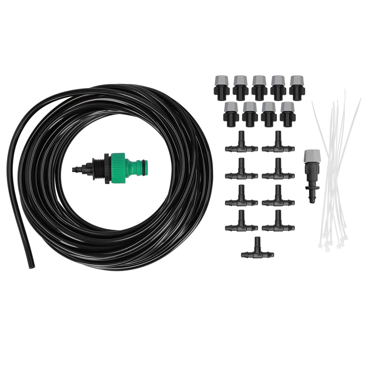 Automatic Garden Water Misting Cooling System Sprinkler Nozzle Hose Micro Irrigation Set