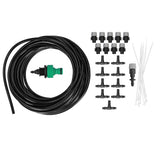 Automatic Garden Water Misting Cooling System Sprinkler Nozzle Hose Micro Irrigation Set - Side View