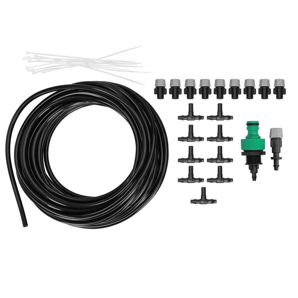 Automatic Garden Water Misting Cooling System Sprinkler Nozzle Hose Micro Irrigation Set