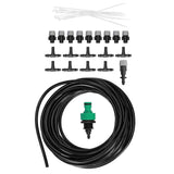 Automatic Garden Water Misting Cooling System Sprinkler Nozzle Hose Micro Irrigation Set