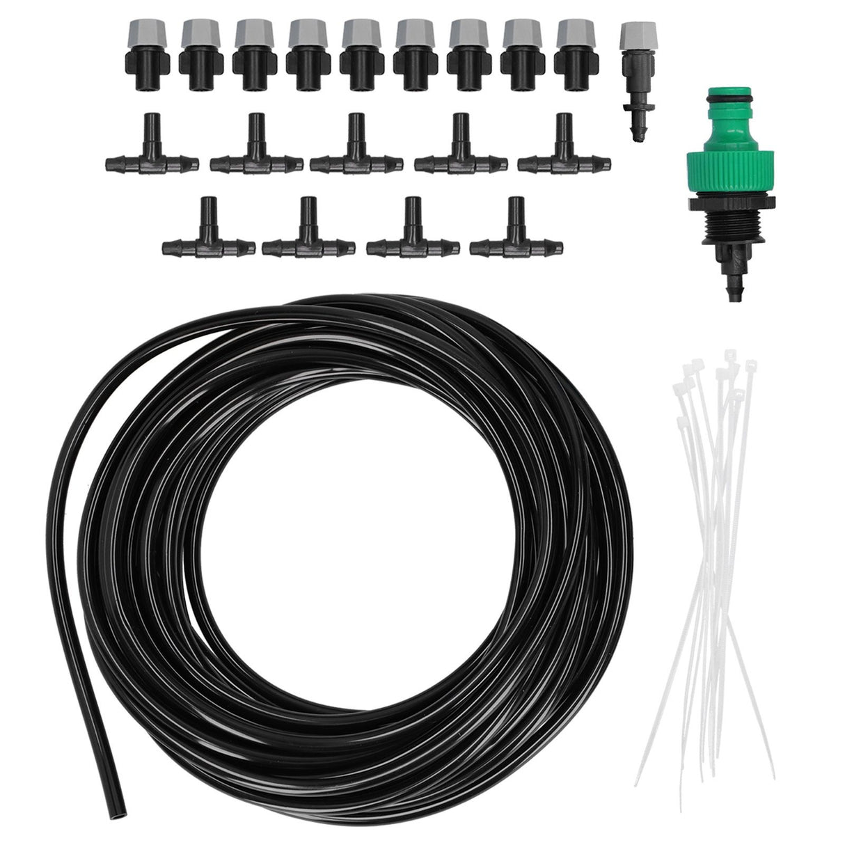 Automatic Garden Water Misting Cooling System Sprinkler Nozzle Hose Micro Irrigation Set
