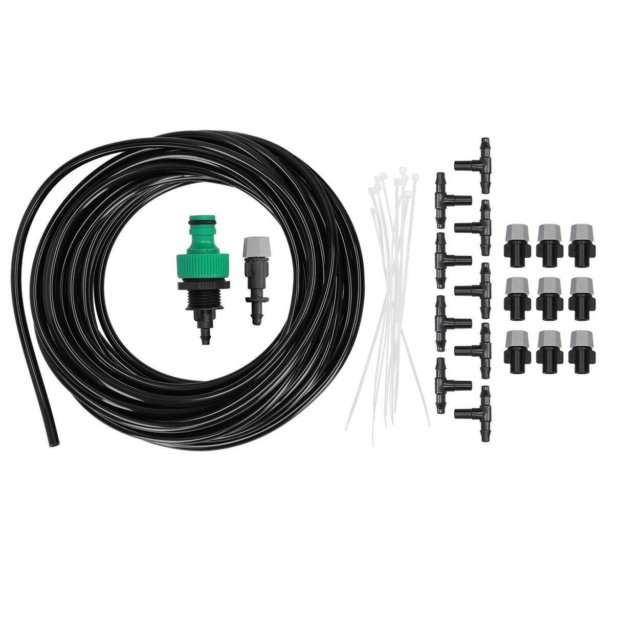 Automatic Garden Water Misting Cooling System Sprinkler Nozzle Hose Micro Irrigation Set