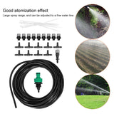 Automatic Garden Water Misting Cooling System Sprinkler Nozzle Hose Micro Irrigation Set