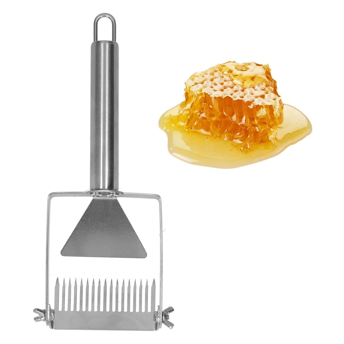 17 Tines Adjustable Honey Uncapping Fork Scraper Beehive Shovel Hand Tool Beekeeping Tool