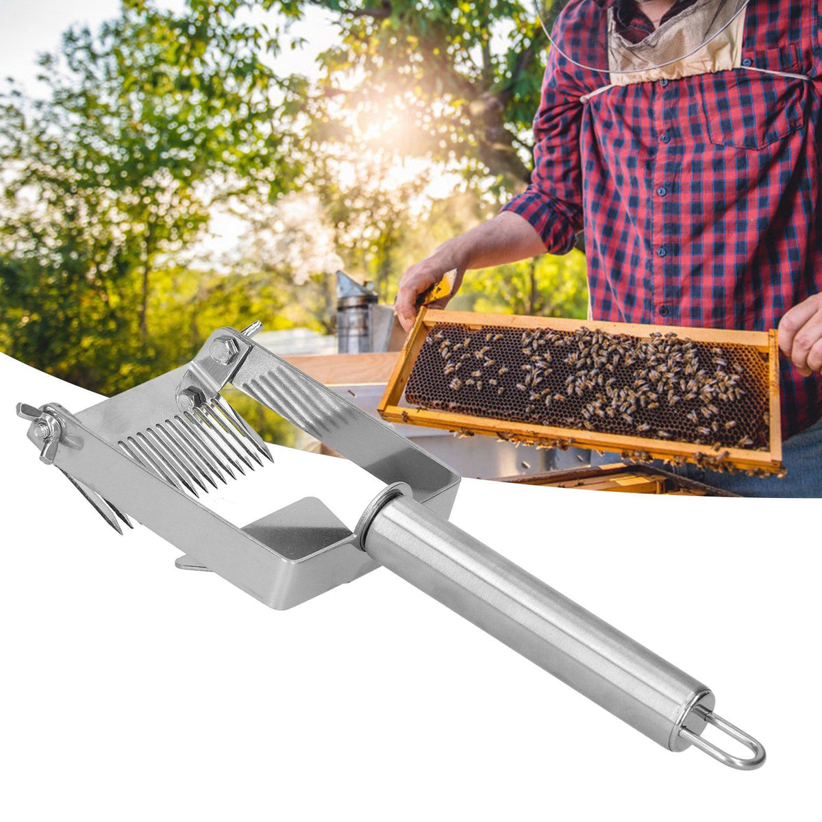 17 Tines Adjustable Honey Uncapping Fork Scraper Beehive Shovel Hand Tool Beekeeping Tool