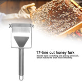 17 Tines Adjustable Honey Uncapping Fork Scraper Beehive Shovel Hand Tool Beekeeping Tool