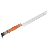 Multifunctional Stainless Steel Honey Cutter Knife Scraper Beekeeping Tool with Wood Handle - Rear View