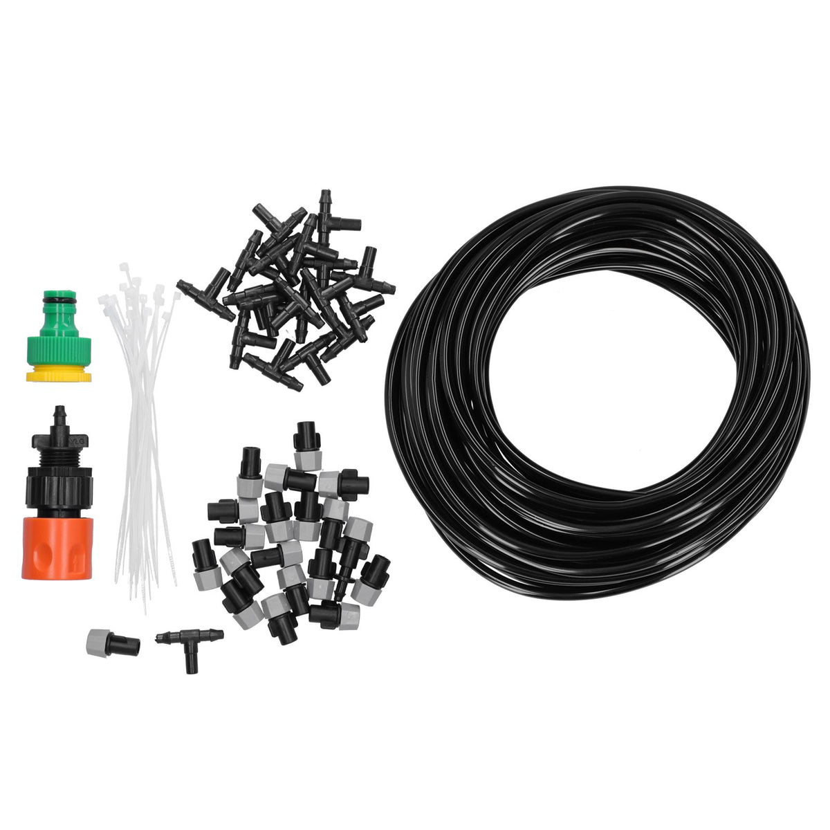 15m Water Misting Cooling System Garden Irrigation Sprinkler Nozzle Set Micro Irrigation