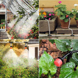 15m Water Misting Cooling System Garden Irrigation Sprinkler Nozzle Set Micro Irrigation