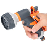 Garden Hose Spray Nozzle 8 Adjustable Patterns Water Sprayer High Pressure Spray Nozzle - Side View