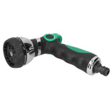Garden Hose Spray Nozzle AntiSlip 8 Adjustable Patterns Water Sprayer Quick Connector Set(G3/4 ) - Front View