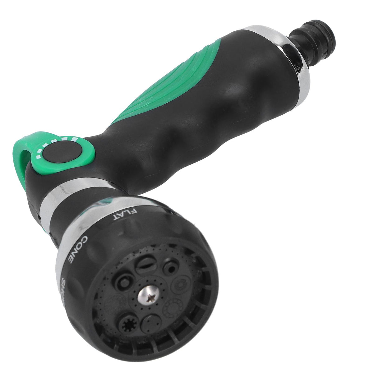 Garden Hose Spray Nozzle AntiSlip 8 Adjustable Patterns Water Sprayer Quick Connector Set(G3/4 )