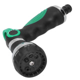 Garden Hose Spray Nozzle AntiSlip 8 Adjustable Patterns Water Sprayer Quick Connector Set(G3/4 ) - Side View
