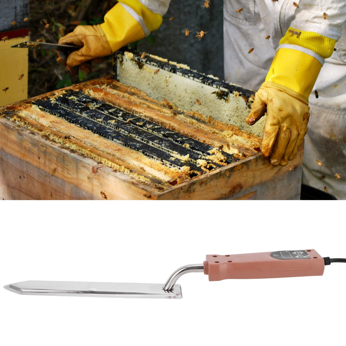 Electric Honey Cutter 50-180℃ Temperature Control Honey Cutting Knife Beekeeping ToolsAU Plug 220V