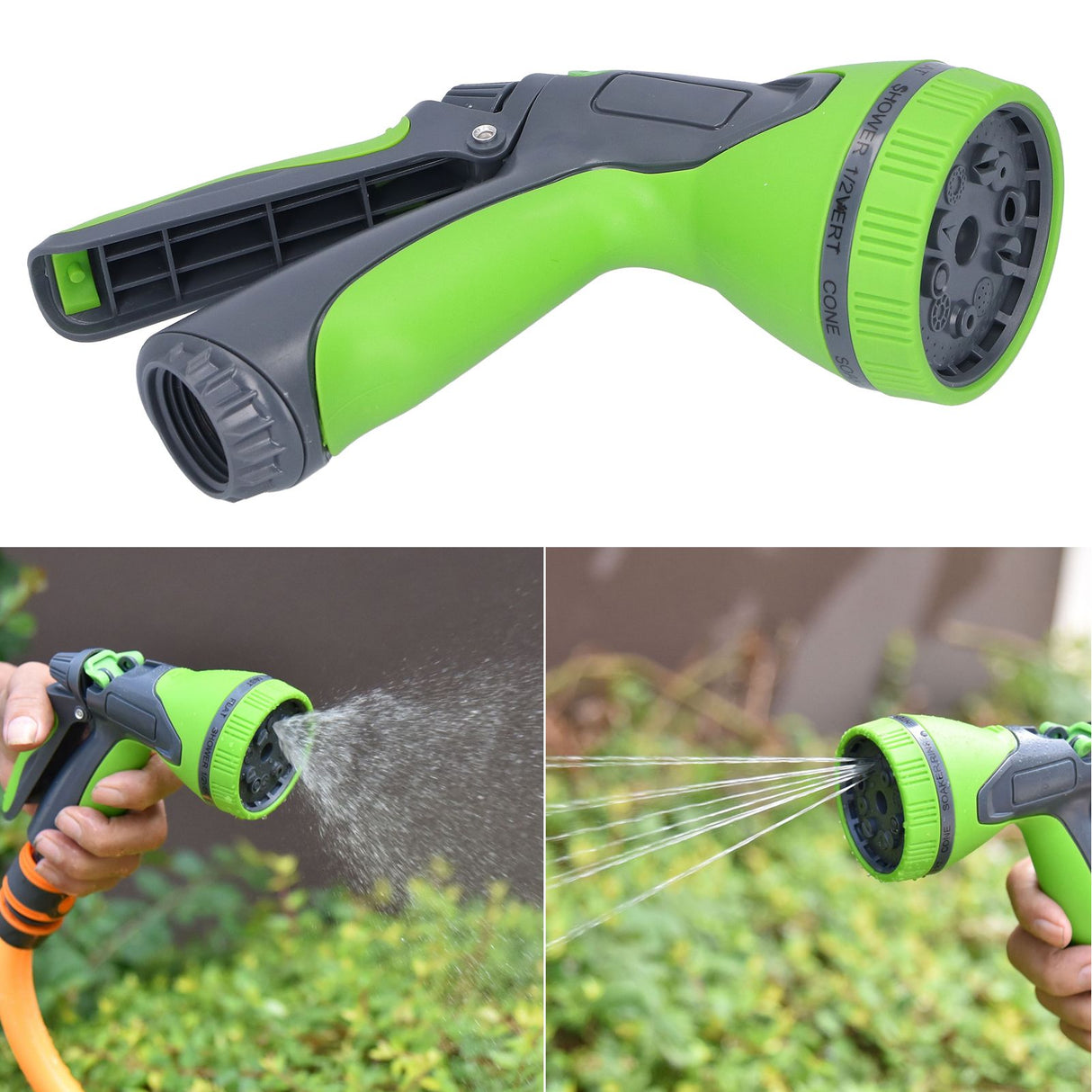 Garden Water Sprayer Set High Pressure Hose Nozzle with 10 Effects for Irrigation Car Washing
