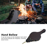 Manual Fireplace Bellows Wood Fire Blower Fireplace Tool for Outdoor Camping BBQ Picnic - Extra Image