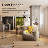 Plant Hanger PU Leather Square Base Cotton Rope Flower Pot Succulent Hanging Holder Garden DecorBrown 20cm - Extra Image