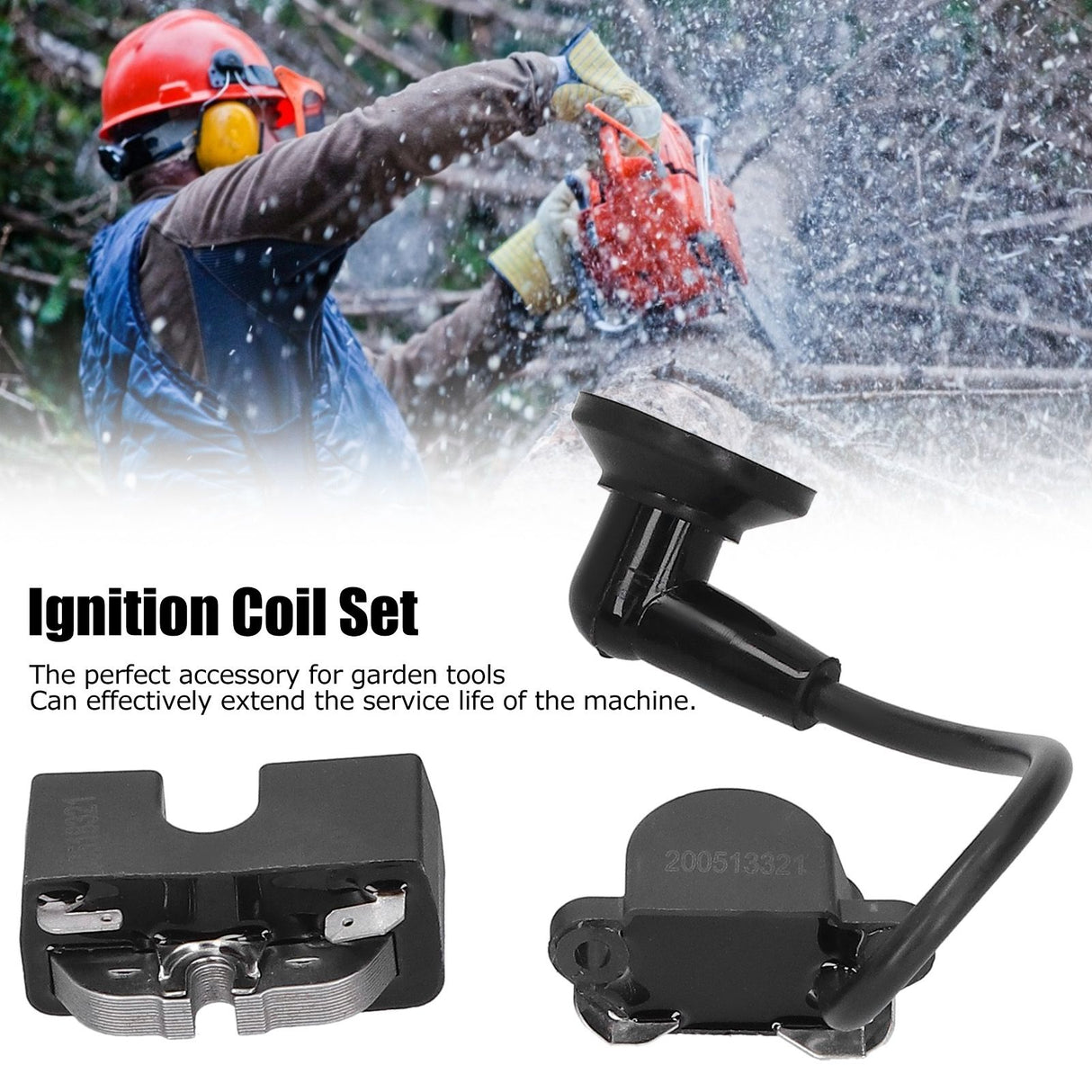 Ignition Coil Replacement Set Gardening Tool Accessories Fit for Husqvarna 288XP 288 EPA Chainsaw