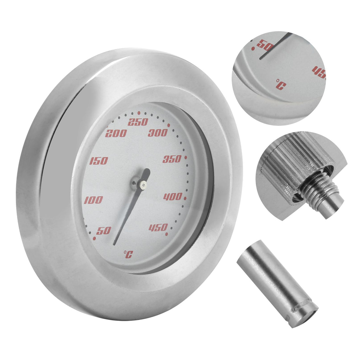 TS-BX57 Bimetallic Thermometer 50-450℃ Pointer Temperature Meter for Barbecue Grill Oven
