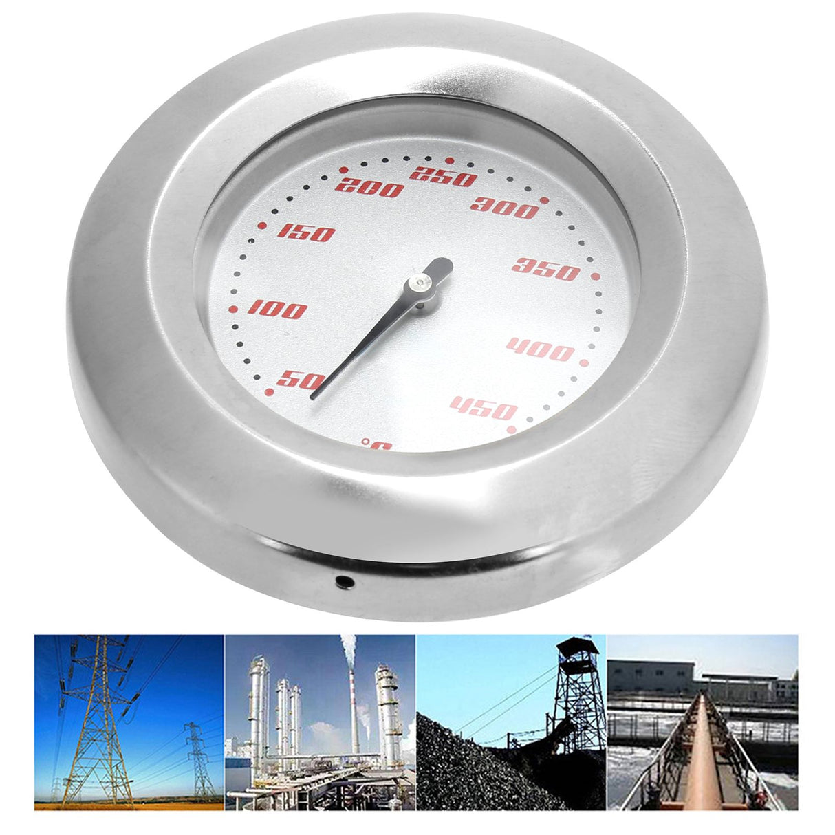 TS-BX57 Bimetallic Thermometer 50-450℃ Pointer Temperature Meter for Barbecue Grill Oven