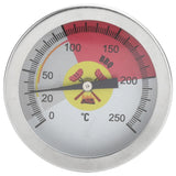 0‑250℃ Grill Thermometer Stainless Steel Oven Pointer Thermometer Temperature Gauge - Side View