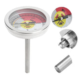 0‑250℃ Grill Thermometer Stainless Steel Oven Pointer Thermometer Temperature Gauge - Low Angle