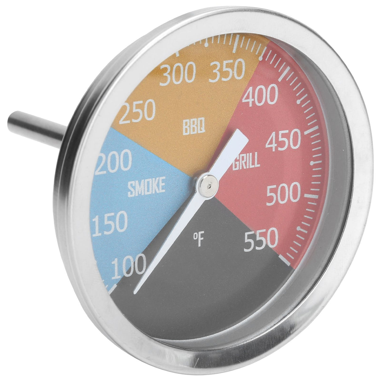100‑550℉ Metal Oven Temperature Gauge Pointer Type for Smoke BBQ Grill Household Cooking