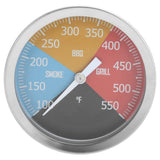 100‑550℉ Metal Oven Temperature Gauge Pointer Type for Smoke BBQ Grill Household Cooking