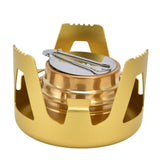 Camping Stove Windproof Vaporizable Portable Liquid Spirit Stove with Stand for Outdoor CampingYellow