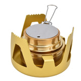 Camping Stove Windproof Vaporizable Portable Liquid Spirit Stove with Stand for Outdoor CampingYellow