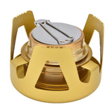 Camping Stove Windproof Vaporizable Portable Liquid Spirit Stove with Stand for Outdoor CampingYellow