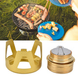 Camping Stove Windproof Vaporizable Portable Liquid Spirit Stove with Stand for Outdoor CampingYellow