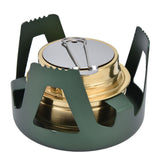 Camping Stove Windproof Vaporizable Portable Liquid Spirit Stove with Stand for Outdoor CampingGreen