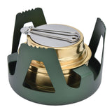 Camping Stove Windproof Vaporizable Portable Liquid Spirit Stove with Stand for Outdoor CampingGreen