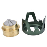 Camping Stove Windproof Vaporizable Portable Liquid Spirit Stove with Stand for Outdoor CampingGreen