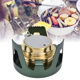 Camping Stove Windproof Vaporizable Portable Liquid Spirit Stove with Stand for Outdoor CampingGreen