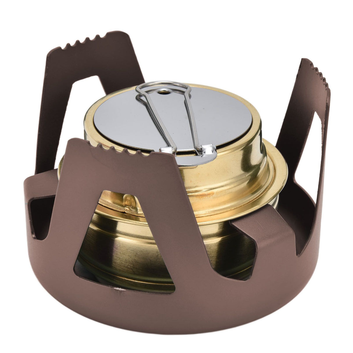 Camping Stove Windproof Vaporizable Portable Liquid Spirit Stove with Stand for Outdoor CampingBrown