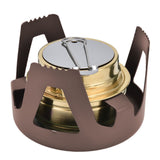 Camping Stove Windproof Vaporizable Portable Liquid Spirit Stove with Stand for Outdoor CampingBrown - Front View