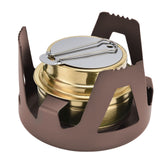 Camping Stove Windproof Vaporizable Portable Liquid Spirit Stove with Stand for Outdoor CampingBrown - 45-Degree Angle