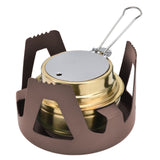 Camping Stove Windproof Vaporizable Portable Liquid Spirit Stove with Stand for Outdoor CampingBrown