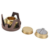 Camping Stove Windproof Vaporizable Portable Liquid Spirit Stove with Stand for Outdoor CampingBrown