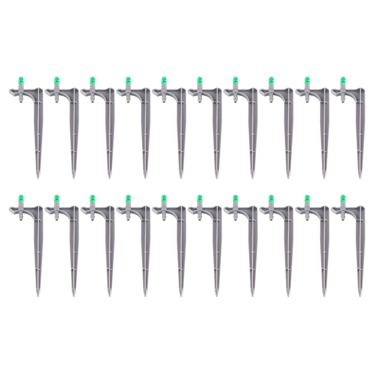 20Pcs/Bag Irrigation Dripper with Ground Insert Fruit Tree Drip Irrigation Emitters for Gardening180 Degree (Green)