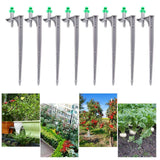 20Pcs/Bag Irrigation Dripper with Ground Insert Fruit Tree Drip Irrigation Emitters for Gardening180 Degree (Green)