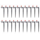 20Pcs/Bag Irrigation Dripper with Ground Insert Fruit Tree Drip Irrigation Emitters for Gardening360 Degree (Red)