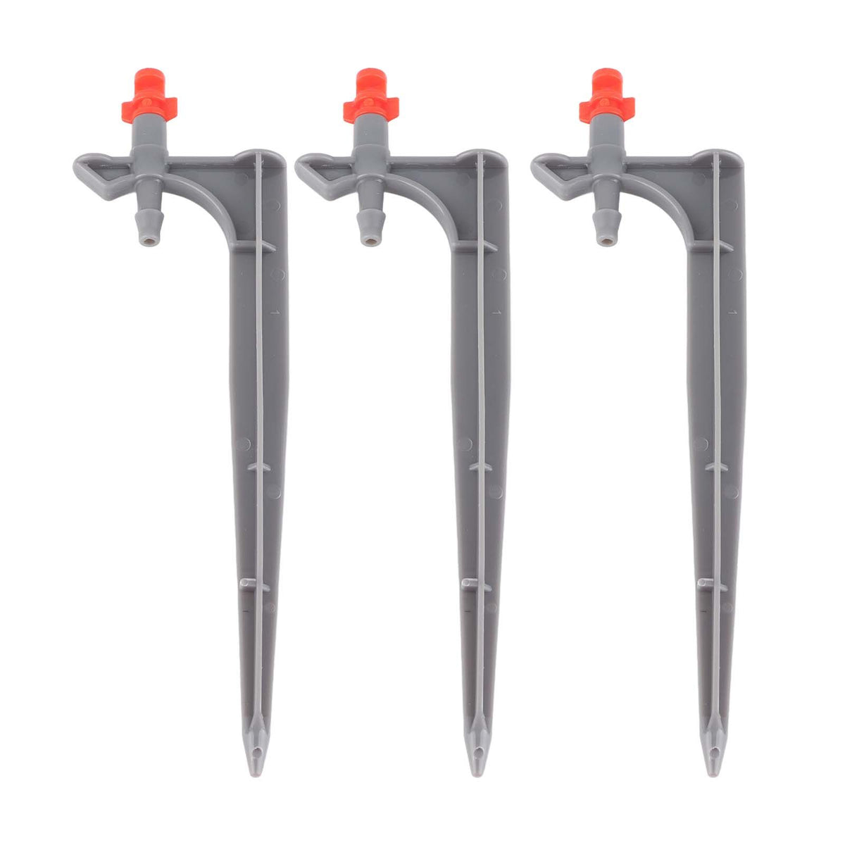 20Pcs/Bag Irrigation Dripper with Ground Insert Fruit Tree Drip Irrigation Emitters for Gardening360 Degree (Red)