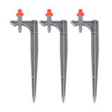 20Pcs/Bag Irrigation Dripper with Ground Insert Fruit Tree Drip Irrigation Emitters for Gardening360 Degree (Red)