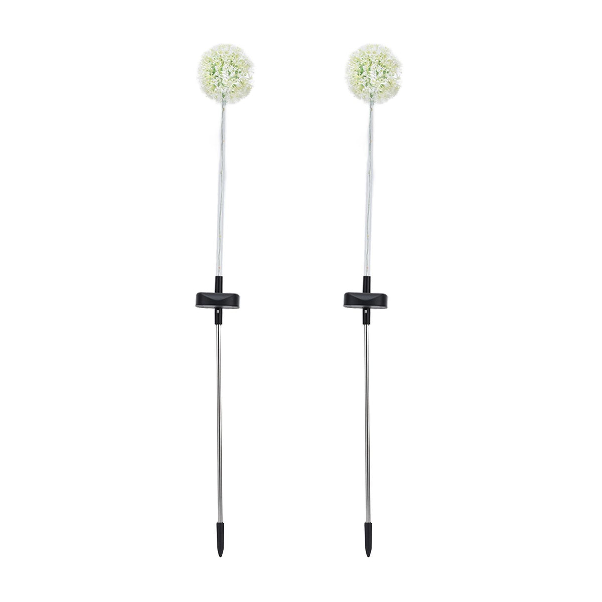 2set Solar Dandelions Garden Lights 6LED Colorful Outdoor Lawn Lamp for Patio Yard Balcony6LED White(2pcs)